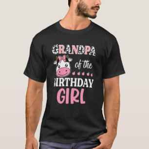 Grandpa Of The Birthday Girl Farming Barnyard Birt T-Shirt