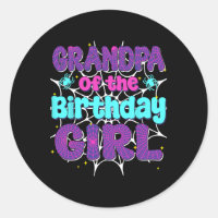 Grandpa Of The Birthday Girl Spider Web Family Par