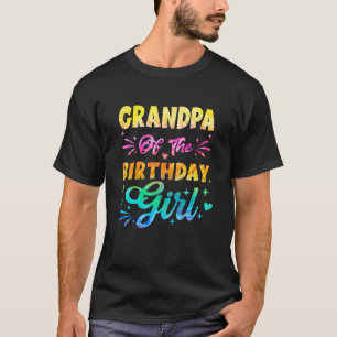 Grandpa Of The Birthday Girl Tie Dye 1st Birthday T-Shirt