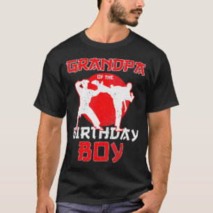 Grandpa Of The Birthday Karate Taekwondo Boy Marti T-Shirt