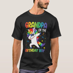 Grandpa of the Birthday Party Gifts Boys Dabbing U T-Shirt