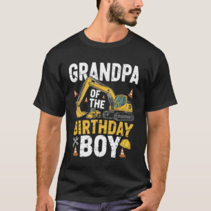Grandpa of The Birthday Party Outfit Excavator Cre T-Shirt