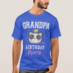 Grandpa of The Birthday Princess Cute Panda Bear B T-Shirt