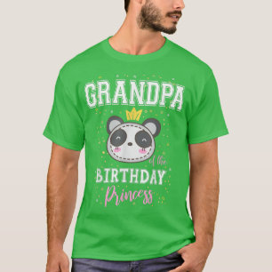 Grandpa of The Birthday Princess Cute Panda Bear B T-Shirt