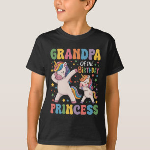 Grandpa Of The Birthday Princess Girl Dabbing Unic T-Shirt