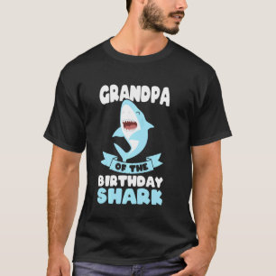 Grandpa Of The Birthday Shark Birthday T-Shirt