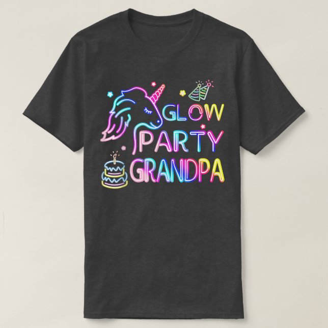 Grandpa Of The Birthday Unicorn Girl Thema amily B T-Shirt (Design Front)
