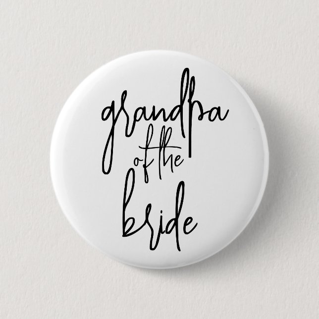Grandpa of the bride Button (Front)