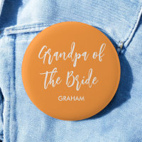Grandpa of the Bride Orange White