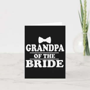Grandpa Of The Bride Wedding Bachelor Bachelorette Card