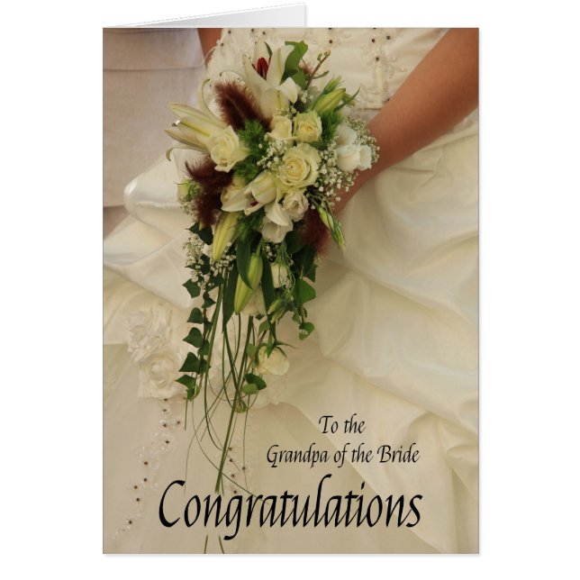 grandpa of the bride wedding congratulations (Front)