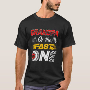 Grandpa Of The Fast One 1st Birthday Race Car Fami T-Shirt
