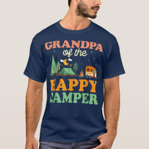 Grandpa Of The Happy Camper  Men 1st Bday Camping  T-Shirt
