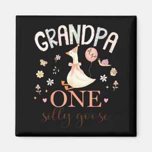 Grandpa of The One Silly Goose 1st Birthday Girl Magnet