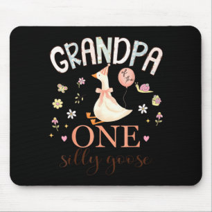 Grandpa of The One Silly Goose 1st Birthday Girl Mouse Pad