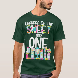 Grandpa Of The Sweet and One Candy Birthday Lollip T-Shirt