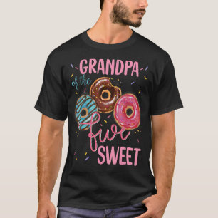 Grandpa Of The Sweet Five 5th Doughnut Bday Party T-Shirt