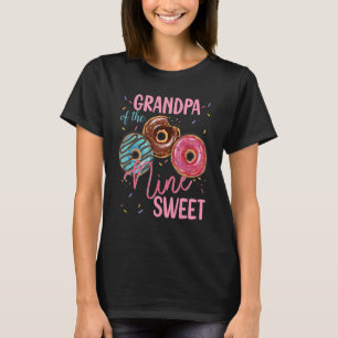 Grandpa Of The Sweet Nine 9th Donut Birthday Party T-Shirt