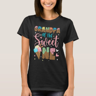 Grandpa Of The Sweet One Birthday Ice Cream Outfit T-Shirt