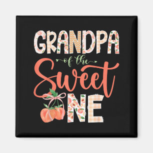 Grandpa of The Sweet One Peach 1st Birthday Girl Magnet