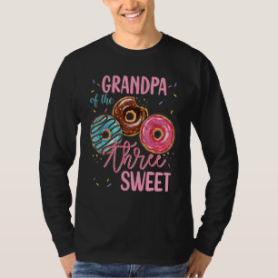 Grandpa Of The Sweet Three 3rd Doughnut Bday Party T-Shirt