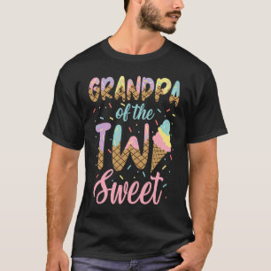 Grandpa of the Two Sweet Birthday Girl Ice Cream L T-Shirt