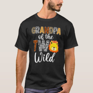 Grandpa of the Two Wild Baby Lion 2nd Birthday Boy T-Shirt