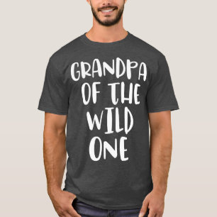 Grandpa Of The Wild One Funny Grandpa Birthday Gif T-Shirt