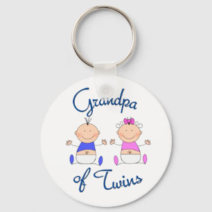 Grandpa of Twins Key Ring