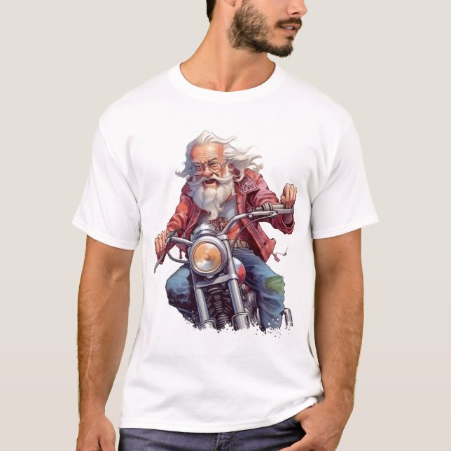 Grandpa on the bike T-Shirt (Front)