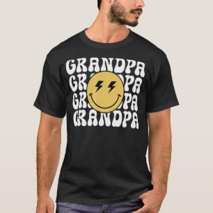 Grandpa One Happy Dude Birthday Theme Family Match T-Shirt