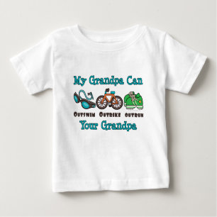 Grandpa Outswim Outbike Outrun Triathlon Baby T-sh Baby T-Shirt