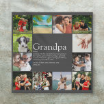 Grandpa Papa Definition 12 Photo Collage Grey Faux Canvas Print<br><div class="desc">12 photo collage for you to personalise for your special grandpa,  grandad,  grandfather,  papa or pops to create a unique gift. A perfect way to show him how amazing he is every day. Designed by Thisisnotme©</div>