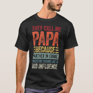 Grandpa Papa Partner In Crime T-Shirt