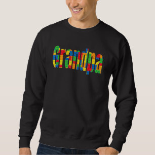 Grandpa Parent Brick Master Builder Building Block Sweatshirt