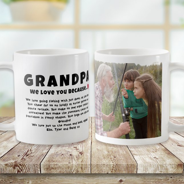 Grandpa Personalised Photo Gift from Kids Coffee Mug (Creator Uploaded)