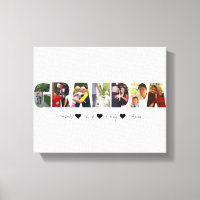Grandpa Photo Collage Canvas Print with 7 Photos