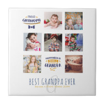 GRANDPA PHOTO COLLAGE GIFT Proud Papa Pops Gramps