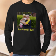Grandpa Photo T-Shirt Christmas Gift Grand Dad