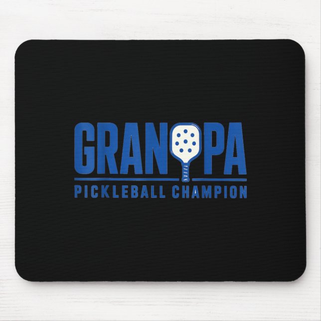 Grandpa Pickleball Sport Style Paddle Player Mouse Pad (Front)