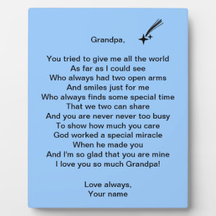 Grandpa - plaque