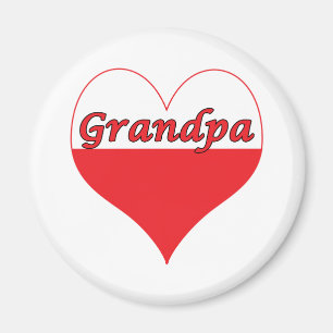 Grandpa Polish Heart Magnet