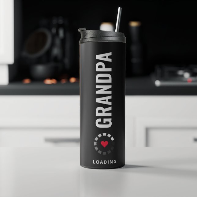 Grandpa Pregnancy Baby Ultrasound Sonogram 4 Photo Thermal Tumbler (Creator Uploaded)