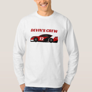 Grandpa Red Race Car Crew Birthday Party T-Shirt