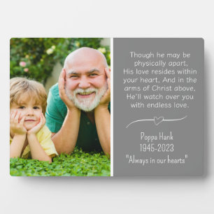 Grandpa Remembrance Custom Plaque with Easel