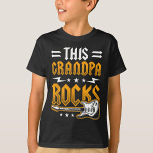 Grandpa Rocks Dad Guitar  T-Shirt