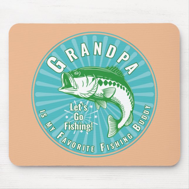 Grandpa’s Favourite Fishing Buddy Mouse Pad (Front)