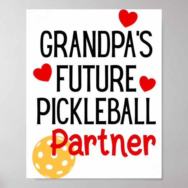 Grandpa S Future Ckleball Partner Granhild Toddler Poster (Front)