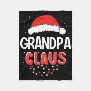 Grandpa Santa Claus Christmas Matching Costume  Fleece Blanket