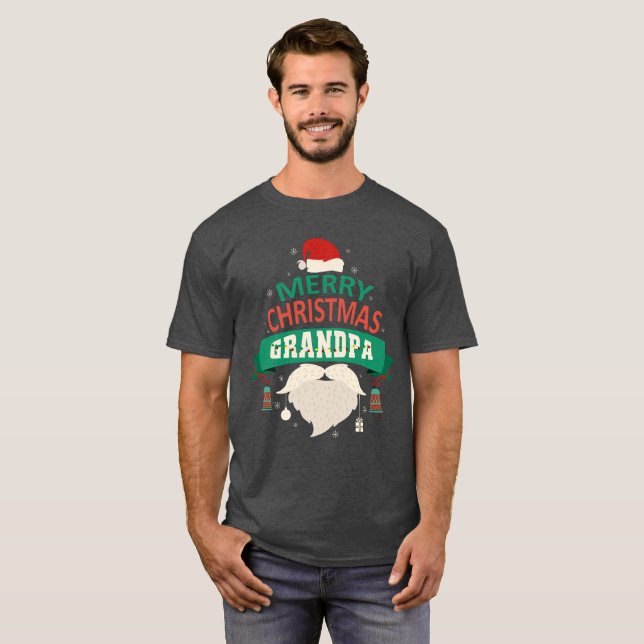 Grandpa Santa Merry Christmas Family Matching T-Shirt (Front Full)
